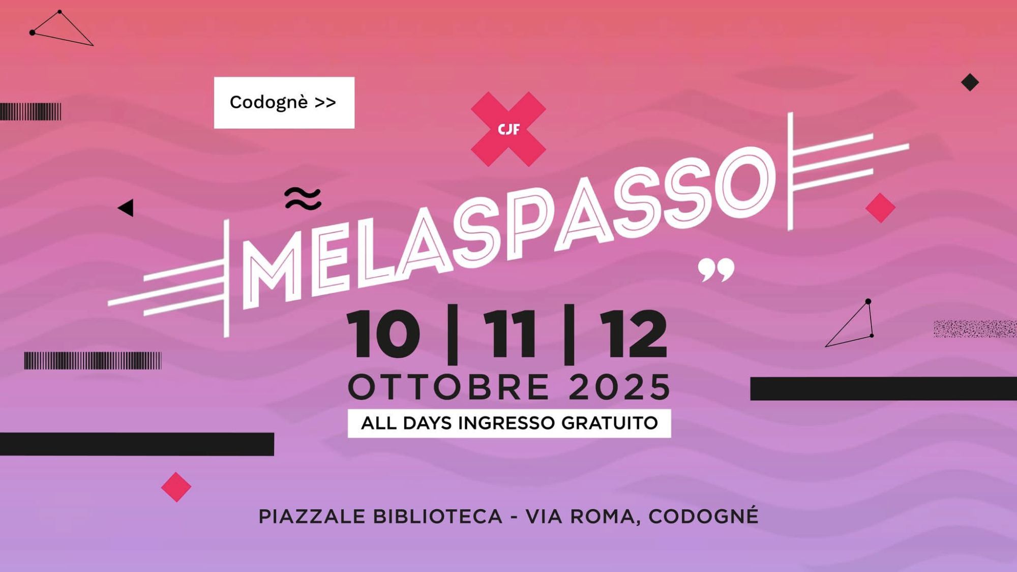 Codognè, torna il CJF con Melaspasso edition con 3 giorni di musica Codognè, torna il CJF con Melaspasso edition con 3 giorni di musica